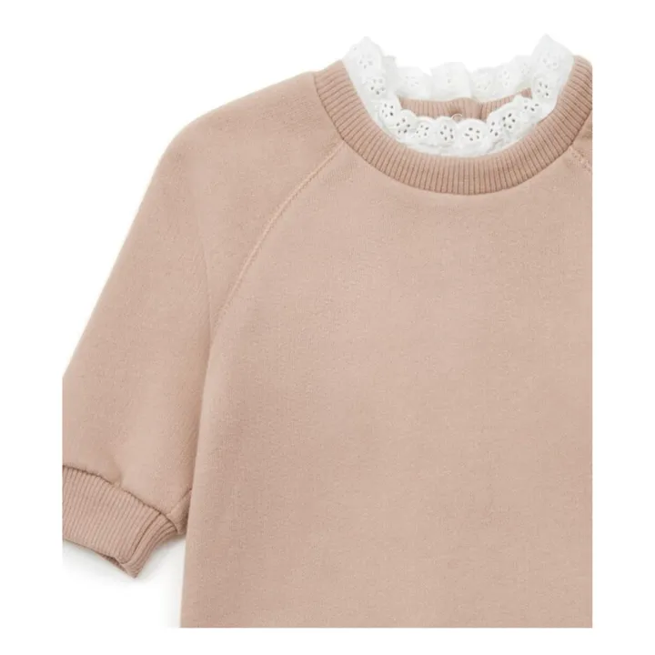 Bonton Combinaison Molleton Bio Tadam | Rose