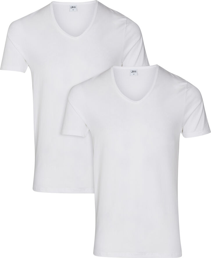 JBS JBS 2-pack t-shirt V-neck GOTS Hvid