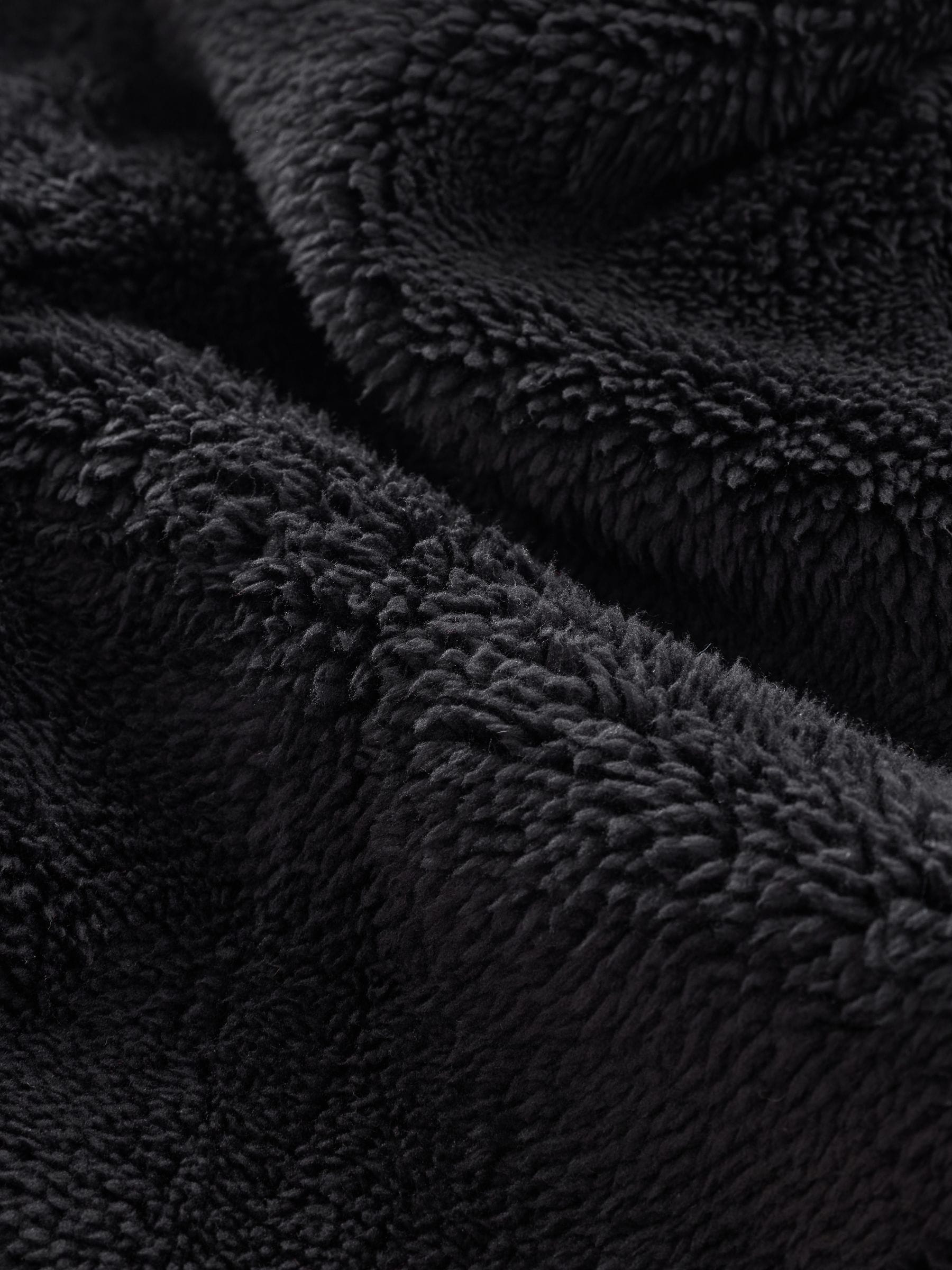 Zwart - Fleece badjas (1,5-16jr)