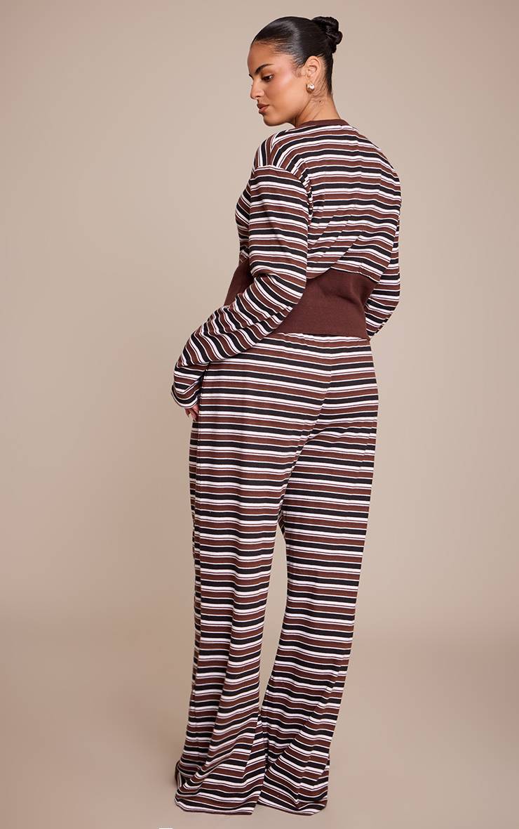 Chocolat Pantalon Large Super Doux Basique Plus