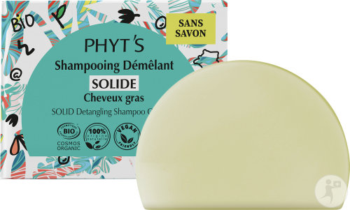 Phyt's Shampoing Démêlant Solide Sans Savon Cheveux Gras 98g