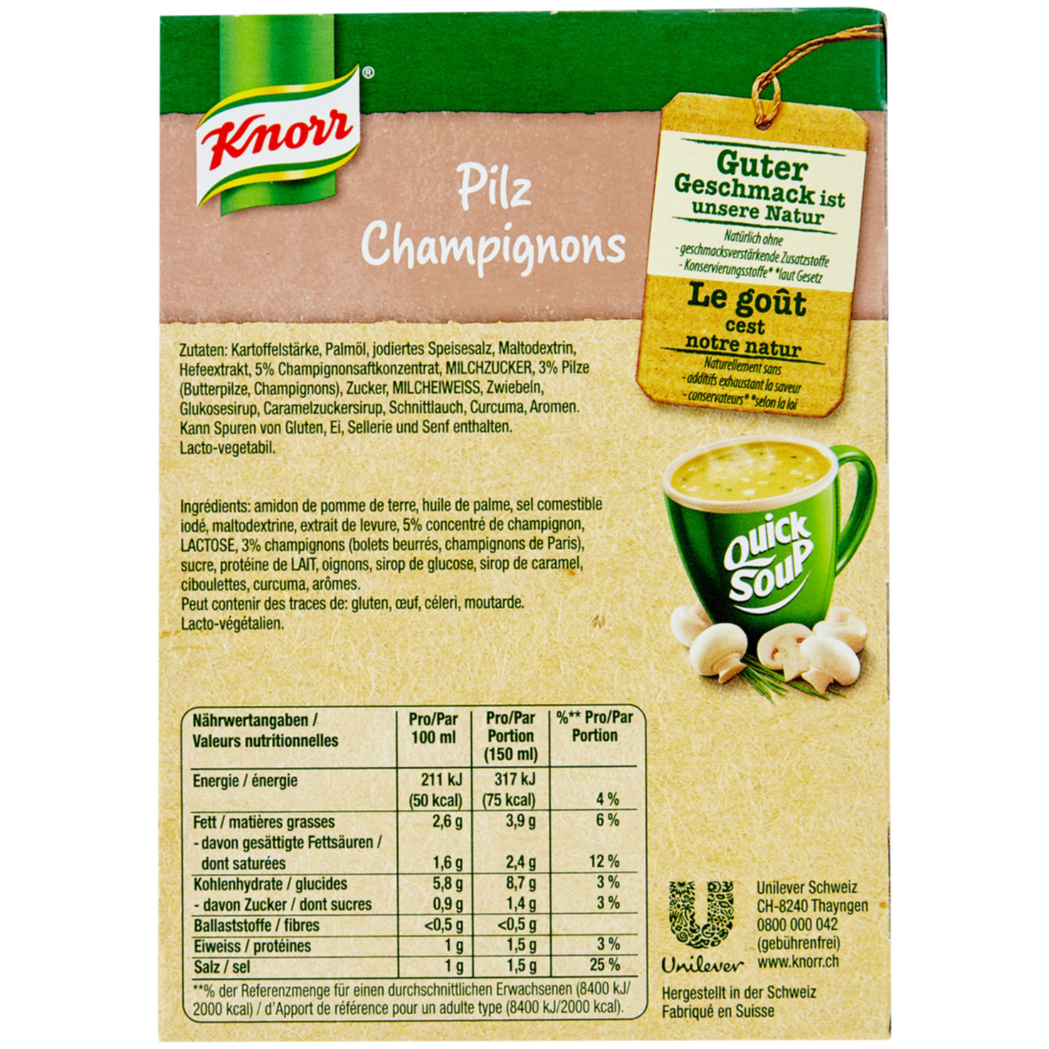 Knorr Quick Soup Pilz