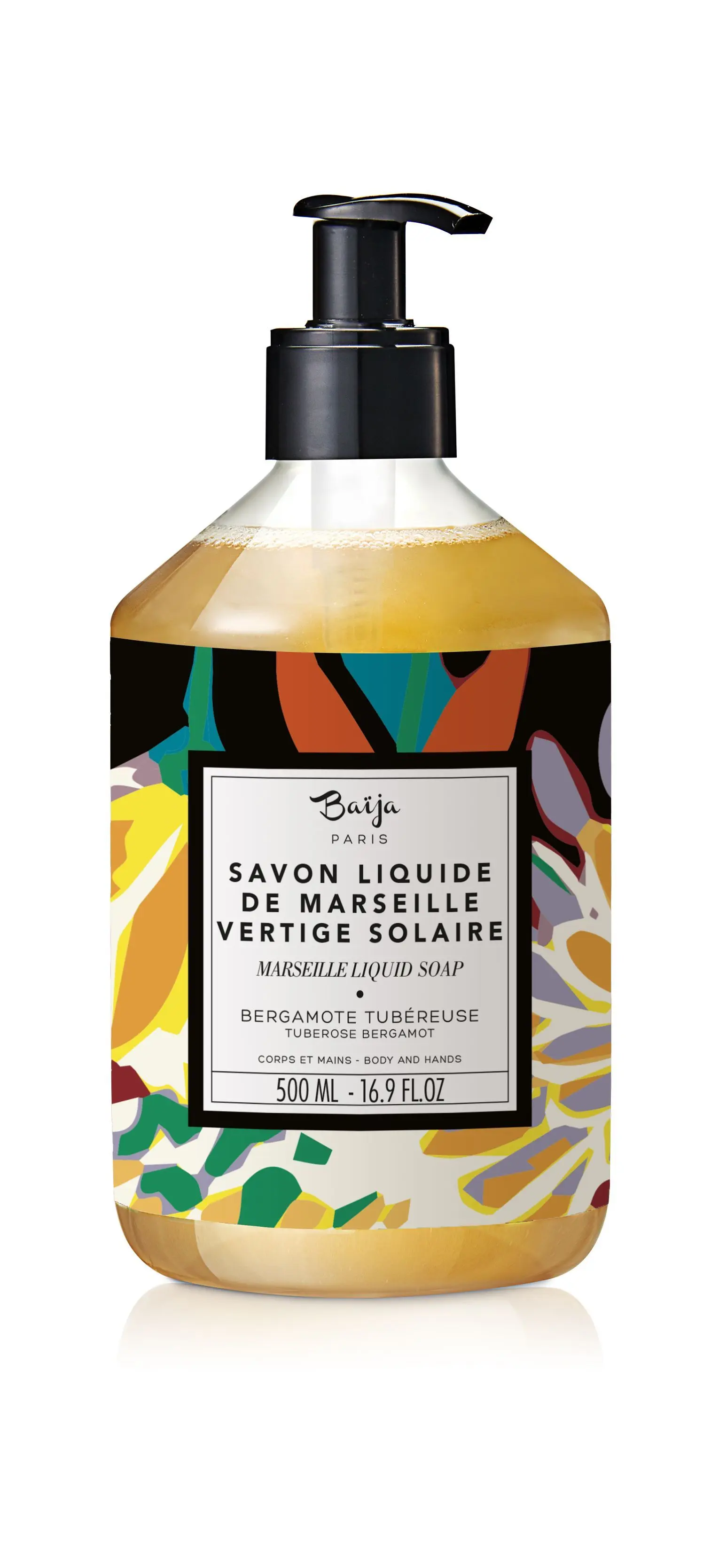 Baïja - Vertige Solaire - Bergamote Tubéreuse Savon Liquide Marseille Corps et Mains- Savon