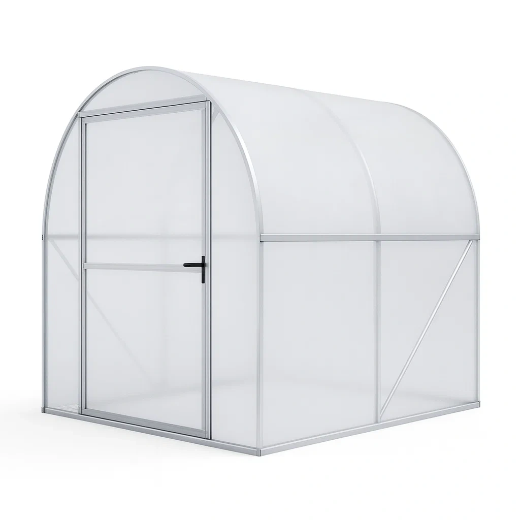 Serre de jardin tunnel en aluminium et polycarbonate transparent 300 x 200 x 200 cm