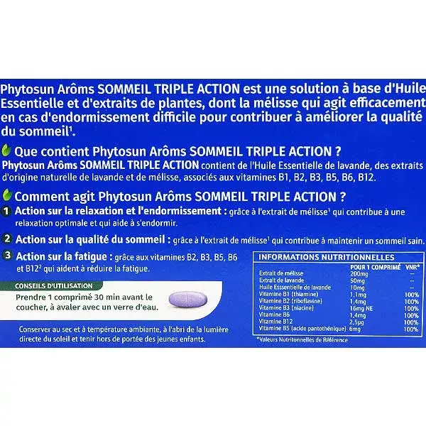 Phytosun Arôms Sleep Tripla Ação 30 comprimidos