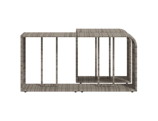 VIDAXL - Patère étagères de rangement 2 pcs gris résine tressée