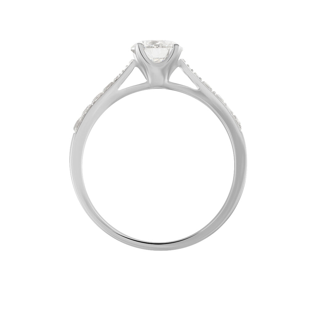 Bague Solitaire Hemera Or Blanc Diamant Synthetique