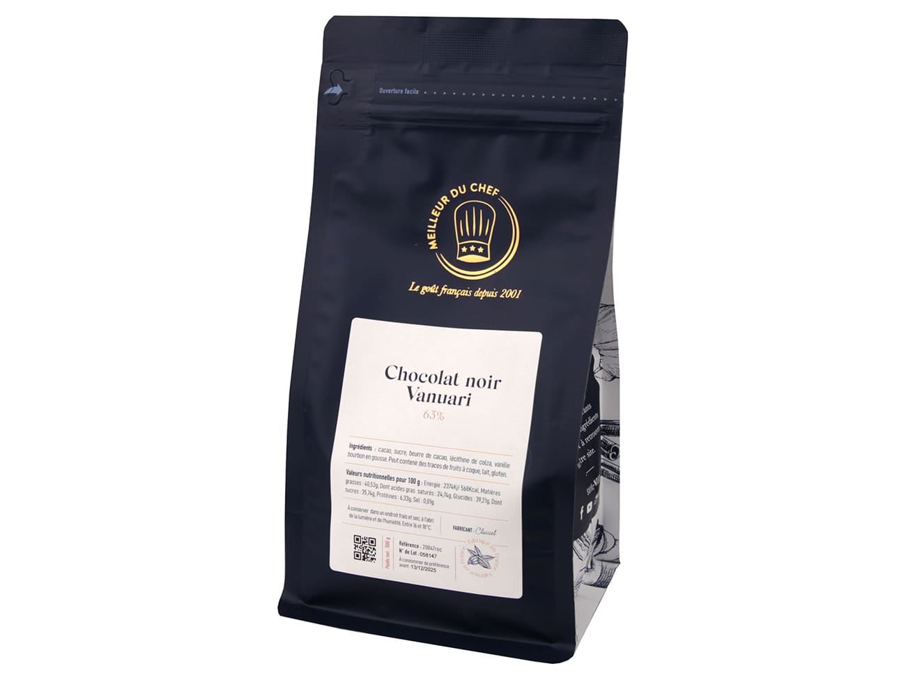 Chocolat noir Vanuari 63% - 500 g - Cluizel