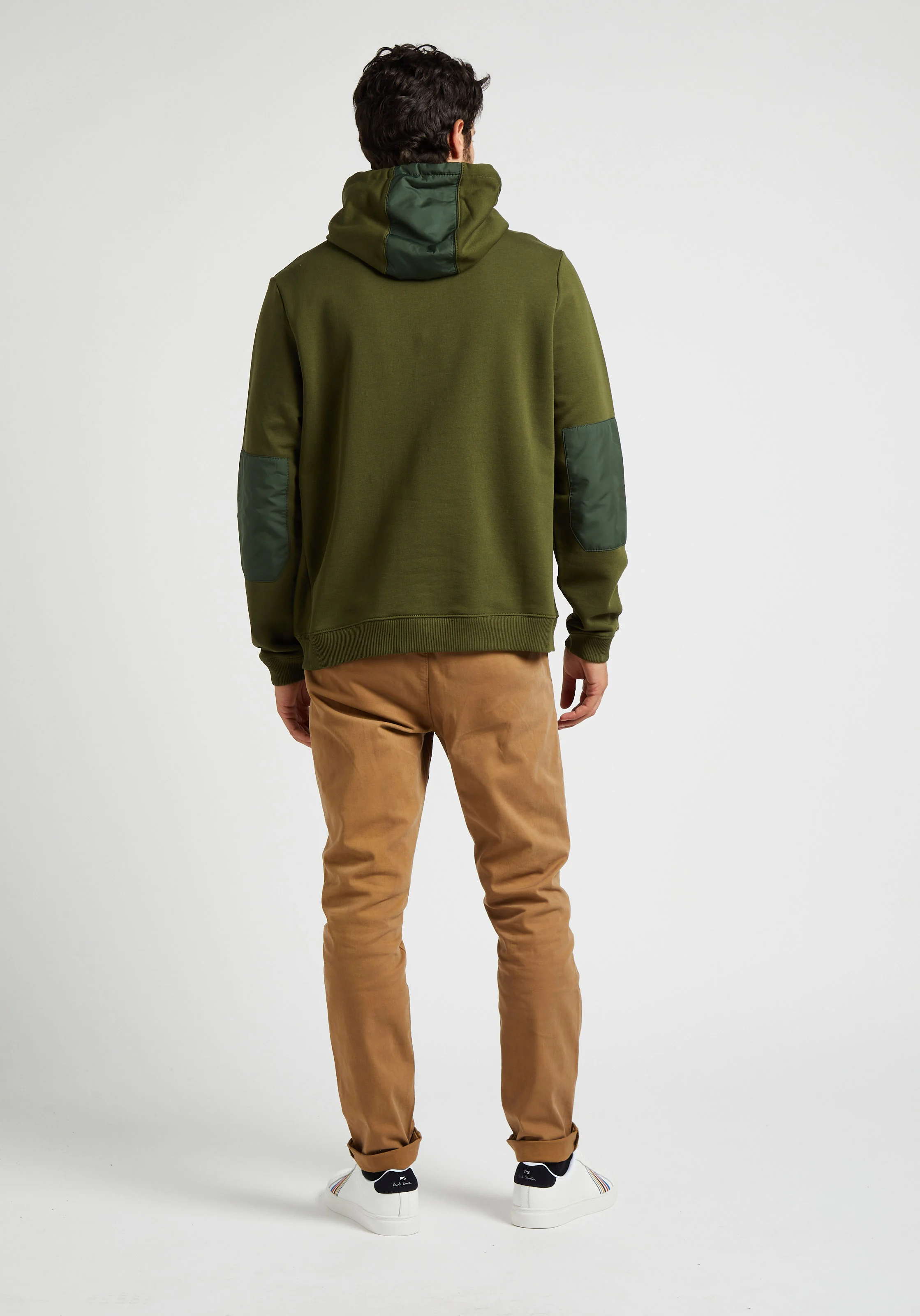 Sweat à capuche coupe droite en coton | Vert