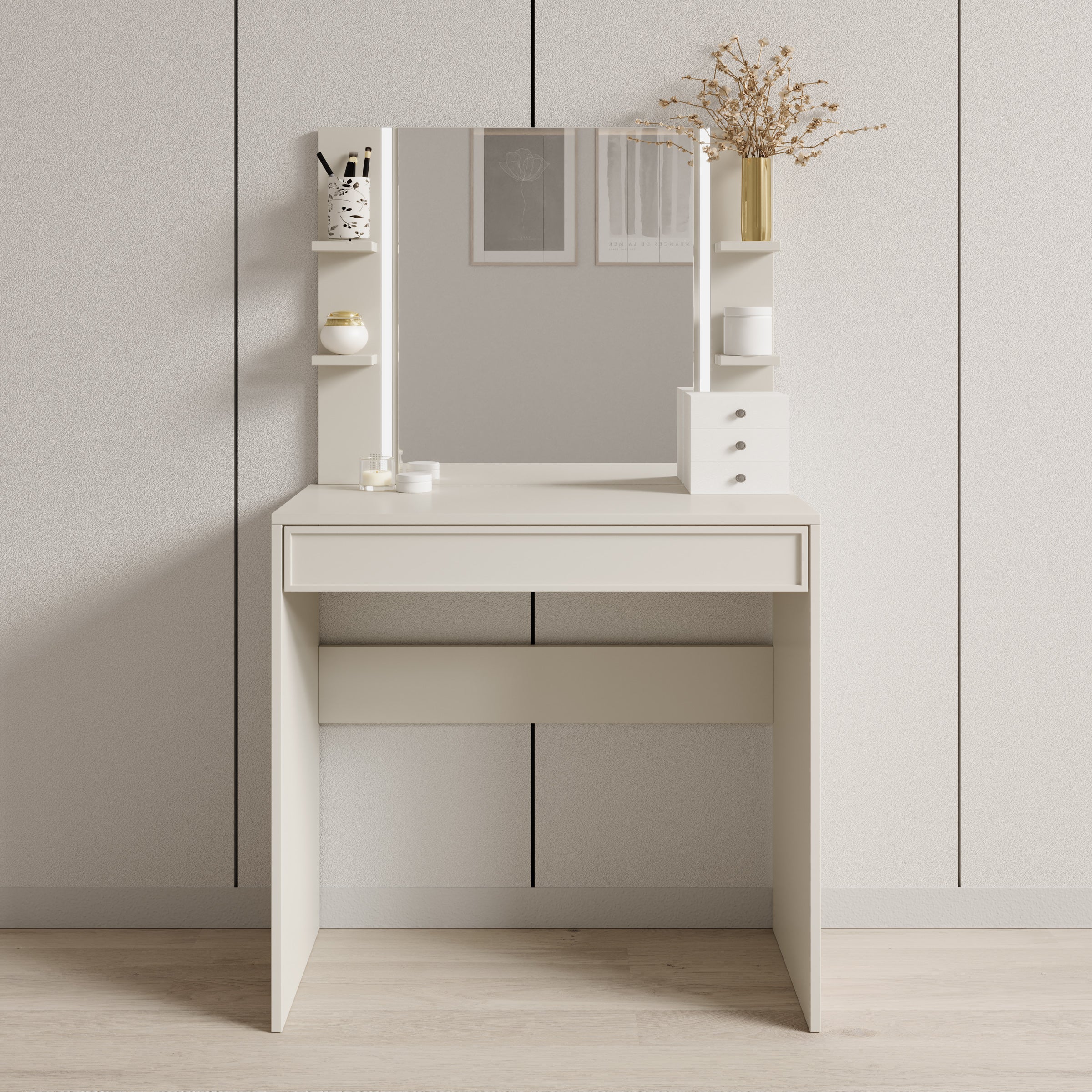 Dominica - Kaptafel - Beige - 80x40x136 cm