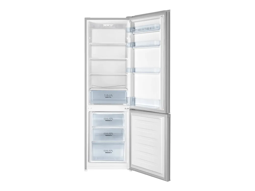 Gorenje RK4182PS4 - Køleskab/fryser - bund-fryser - bredde: 55 cm - dybde: 55.7 cm - højde: 180 cm - 269 liter - Klasse E - grå