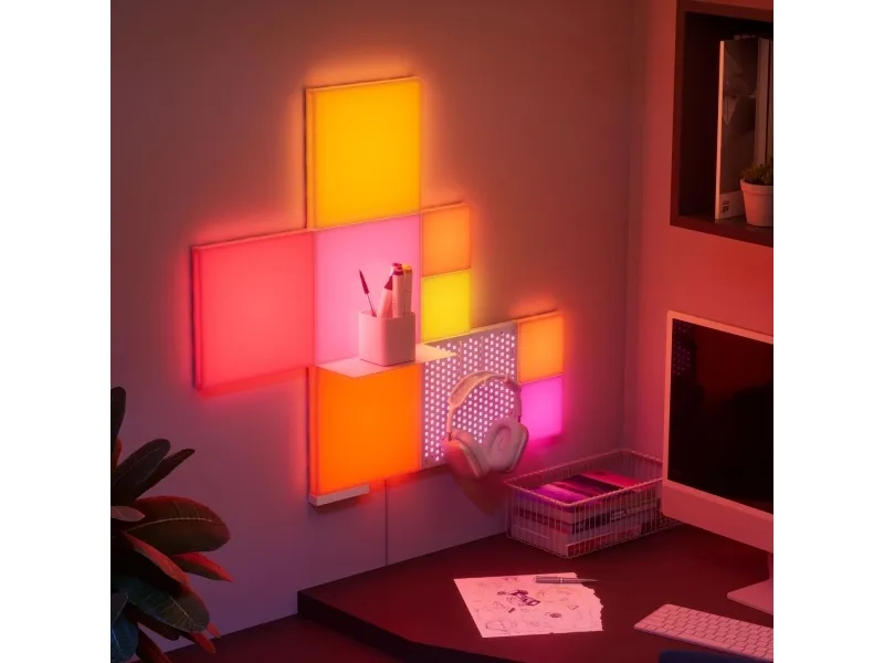 Nanoleaf Blocks Combo XL Smarter Kit - Lyspanelsæt - LED - total: 42 W - RGBW-lys - 1200-6500 K