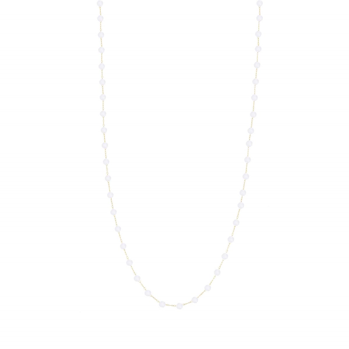 Collier Ika Jade blanc doré or