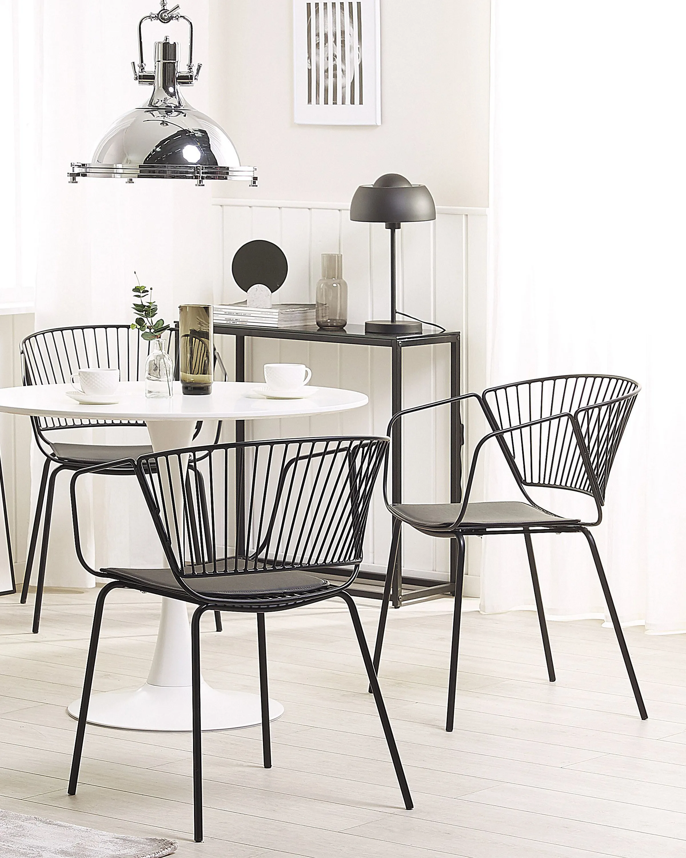 Set van 2 eetkamerstoelen RIGBY Metaal Zwart