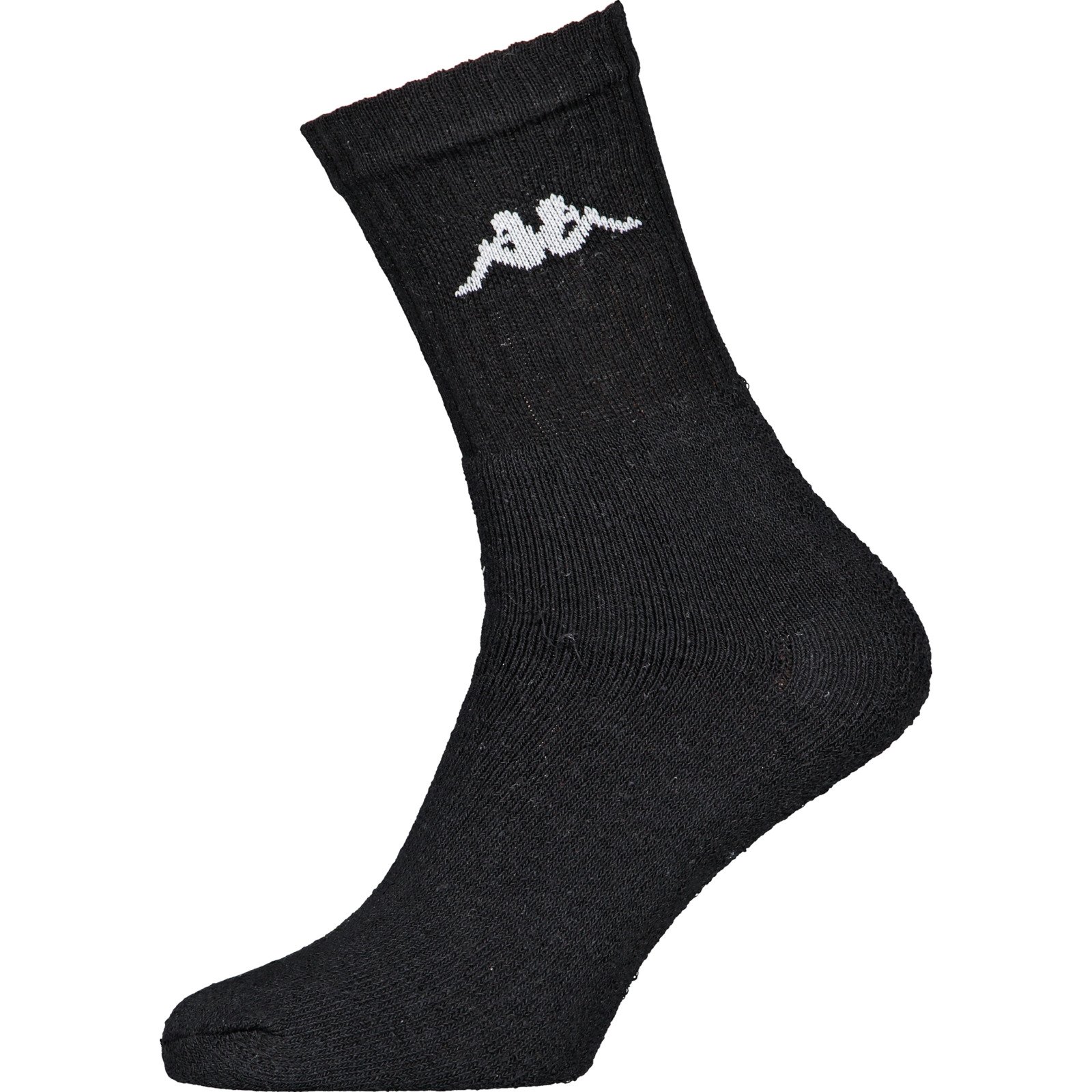 Kappa Sportsocken, 3 Paar 43-46, schwarz
