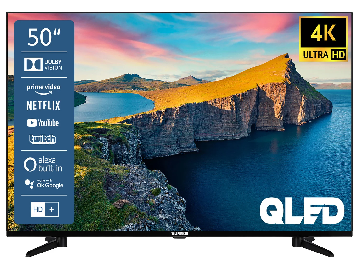TELEFUNKEN »QU43-65K800« Smart TV QLED 4K UHD com Dolby Vision HDR
