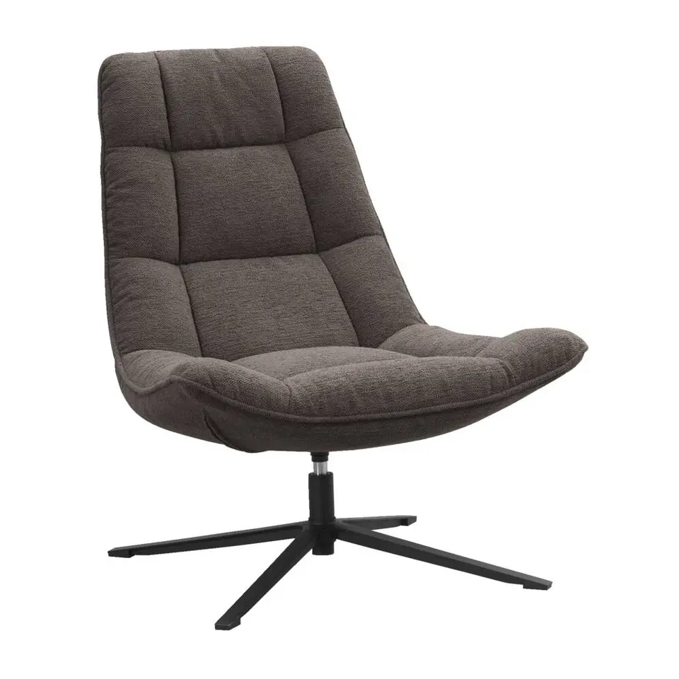 Draaifauteuil Emily - donkerbruin