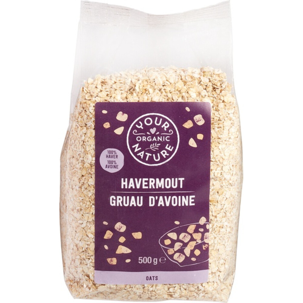 3x Your Organic Nature Havermout Biologisch500 gr