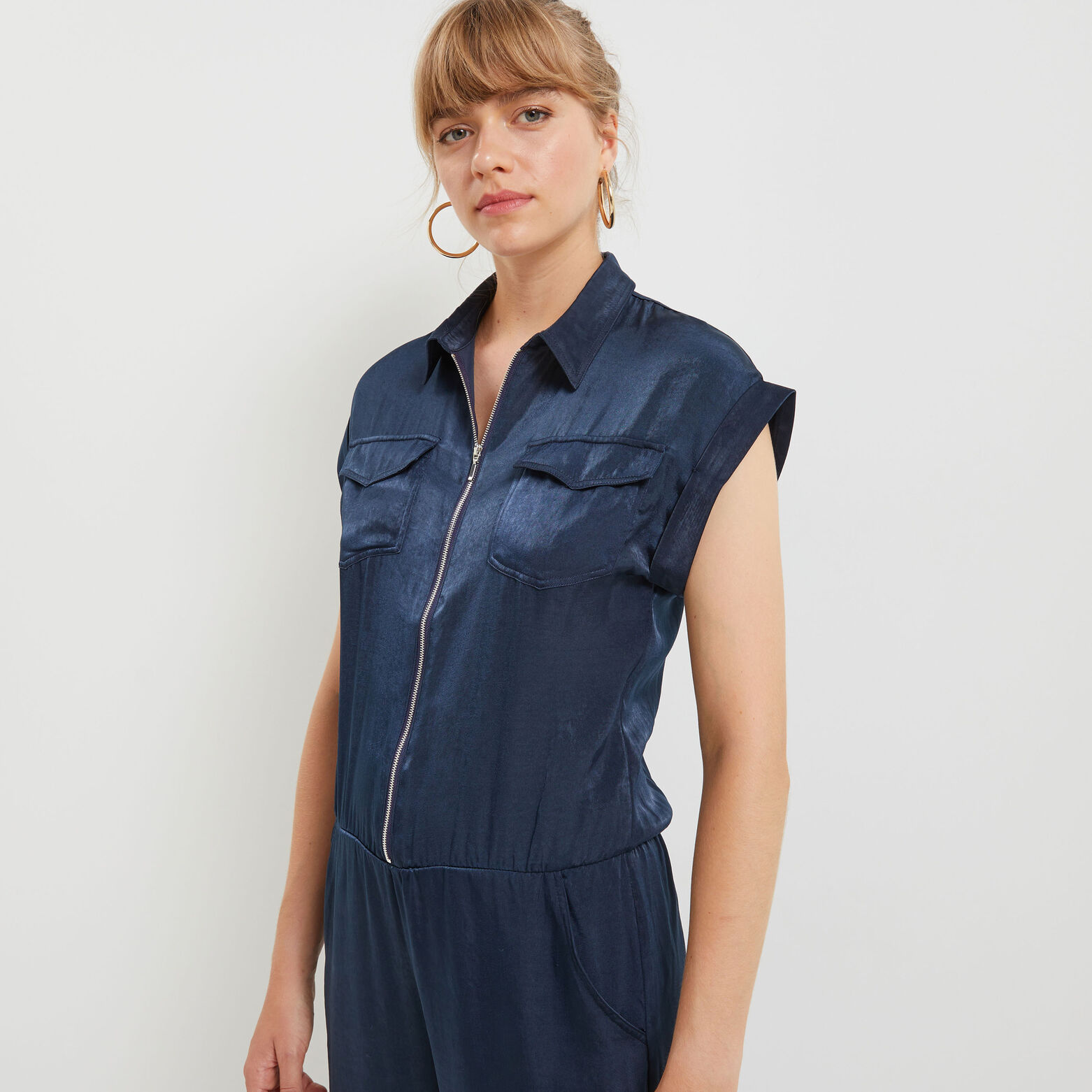 Combinaison satinée femme