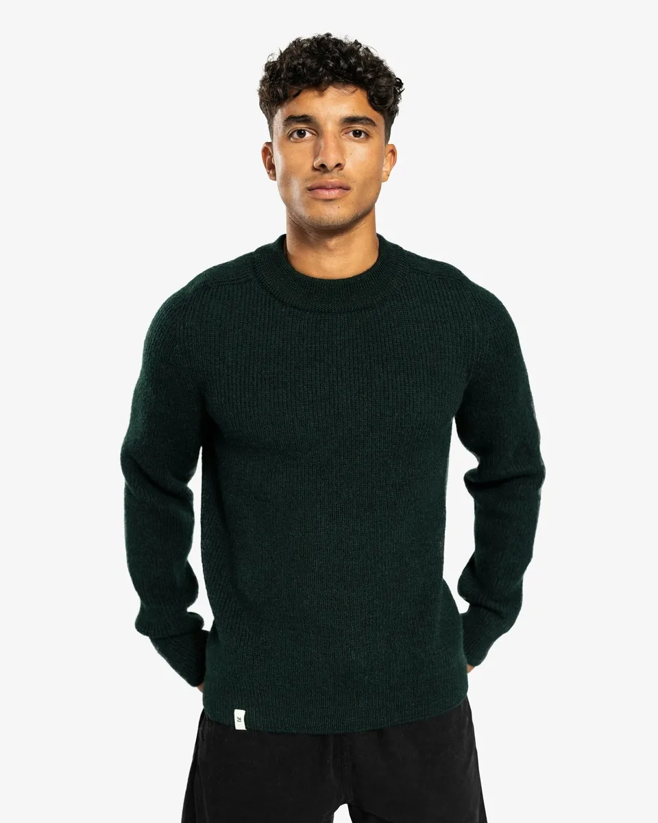 Ulvang Alltime Graze Crew Sweater Mens Beetle Green