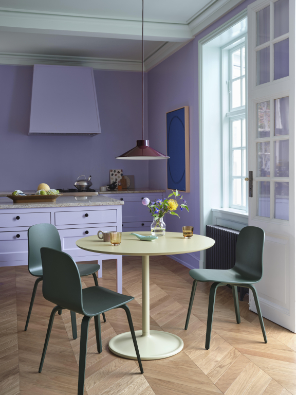 Muuto Soft eettafel Ø95x73 Beige Green Laminate