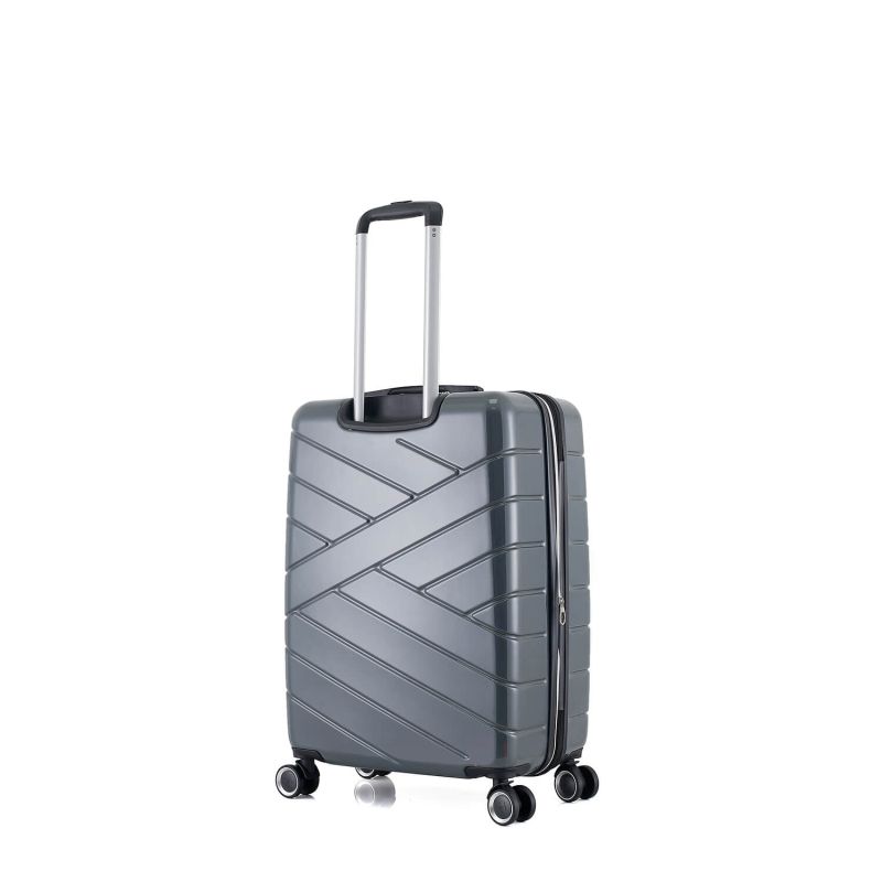 Lot de 3 valises rigides 395 Extensibles 55, 66 et 76 cm Gris foncé