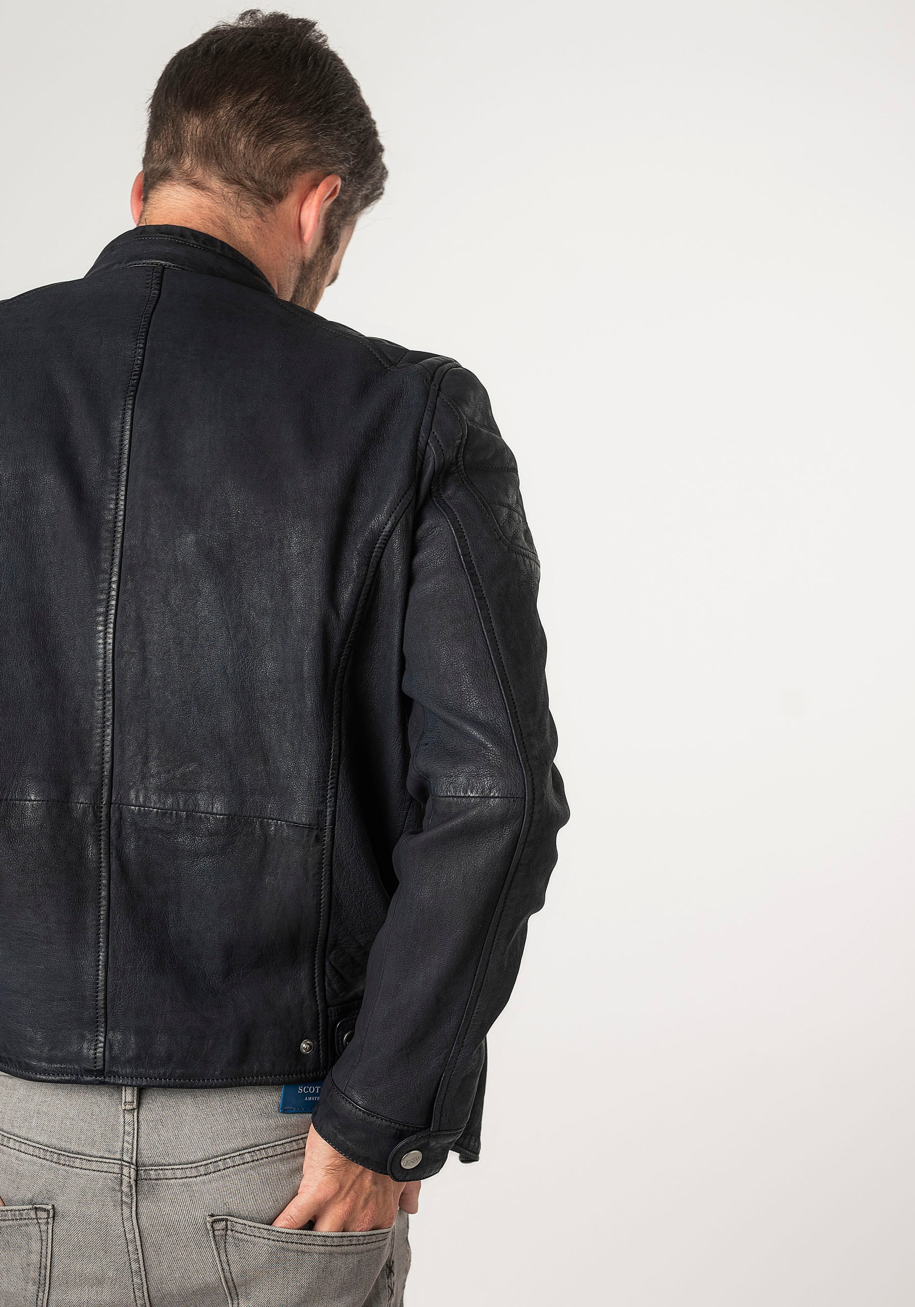 Mauritius Lederjacke »MMChesney« mit Reissverschluss, Reissverschlusstaschen, Ziersteppung