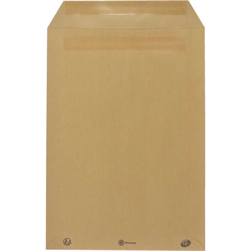 Bruneau - Pochette kraft milleraies brun 229 x 324 mm 90 g sans fenêtre - Boîte de 250