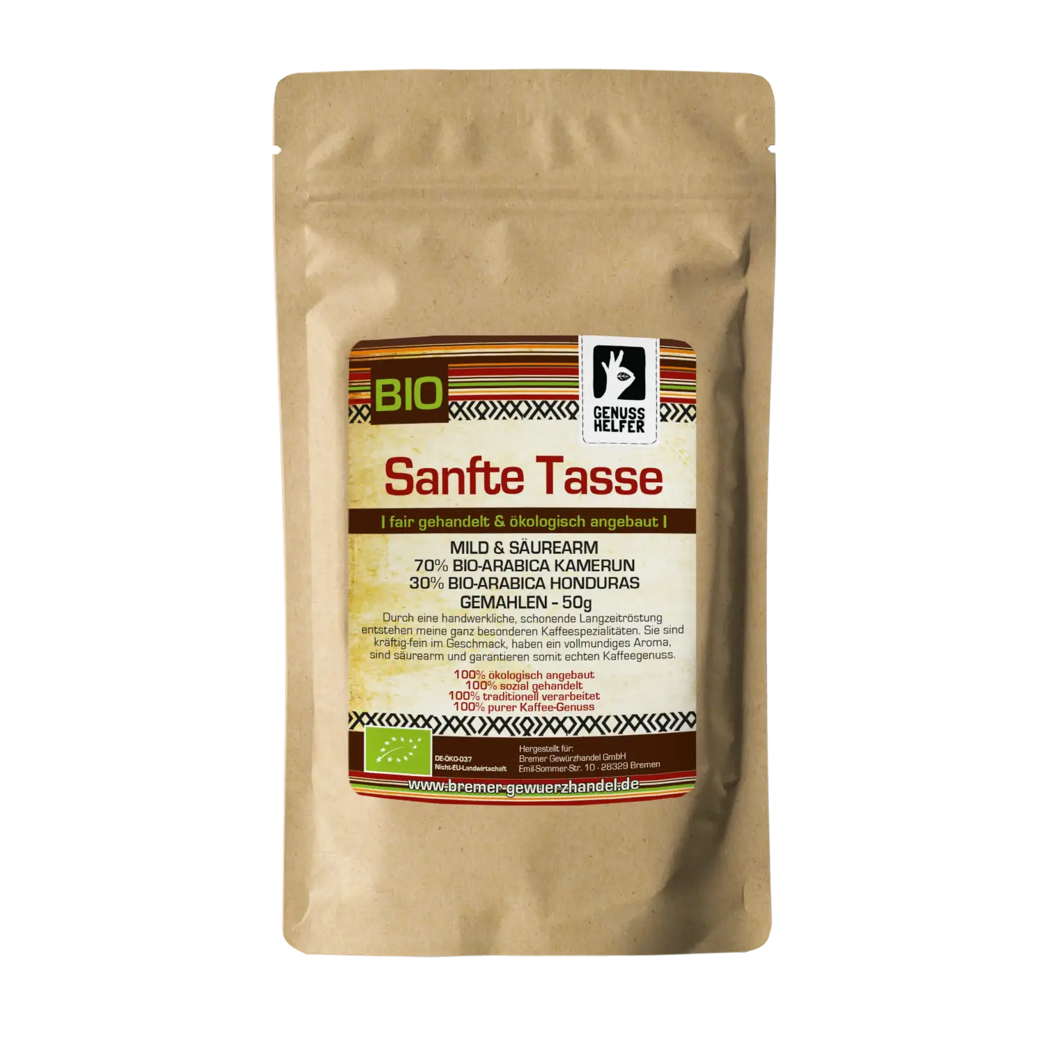 Sanfte Tasse, mild, BIO, gemahlen, 50g