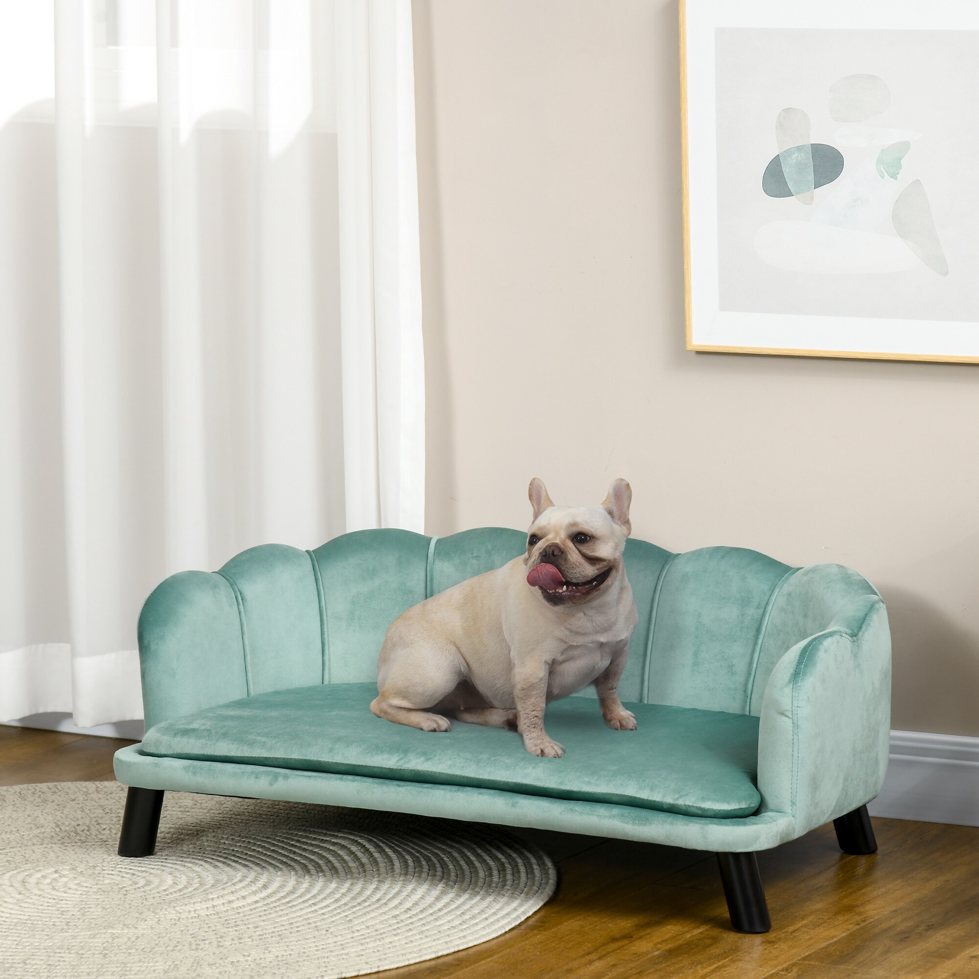 PawHut Hundesofa mit Rückenlehne 98,5B x 60,5T x 35,5H cm