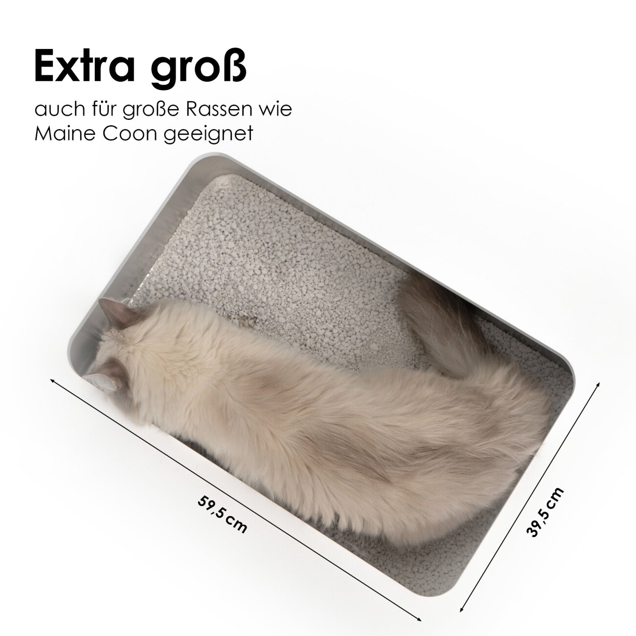 LucyBalu STEELOO Katzentoilette silber