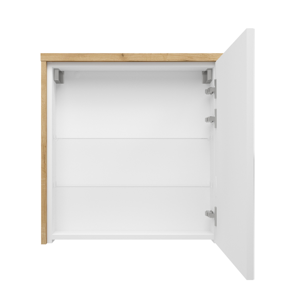Fontana Basic spiegelkast 60cm met 1 deur warm eiken
