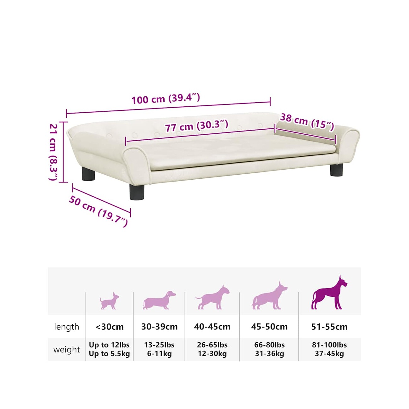 VidaXL Hundebett