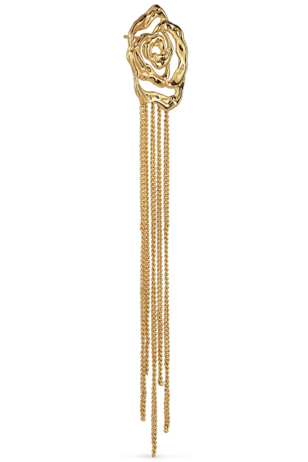 Jane Kønig Rose Chain Earring forgyldt