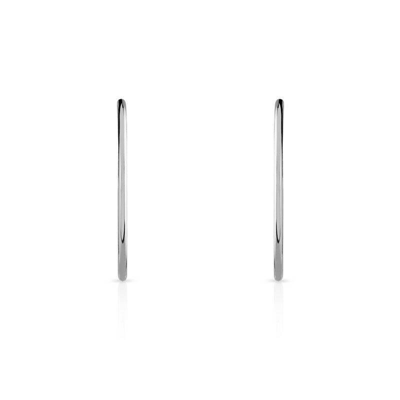 Créoles or blanc 375 30 mm