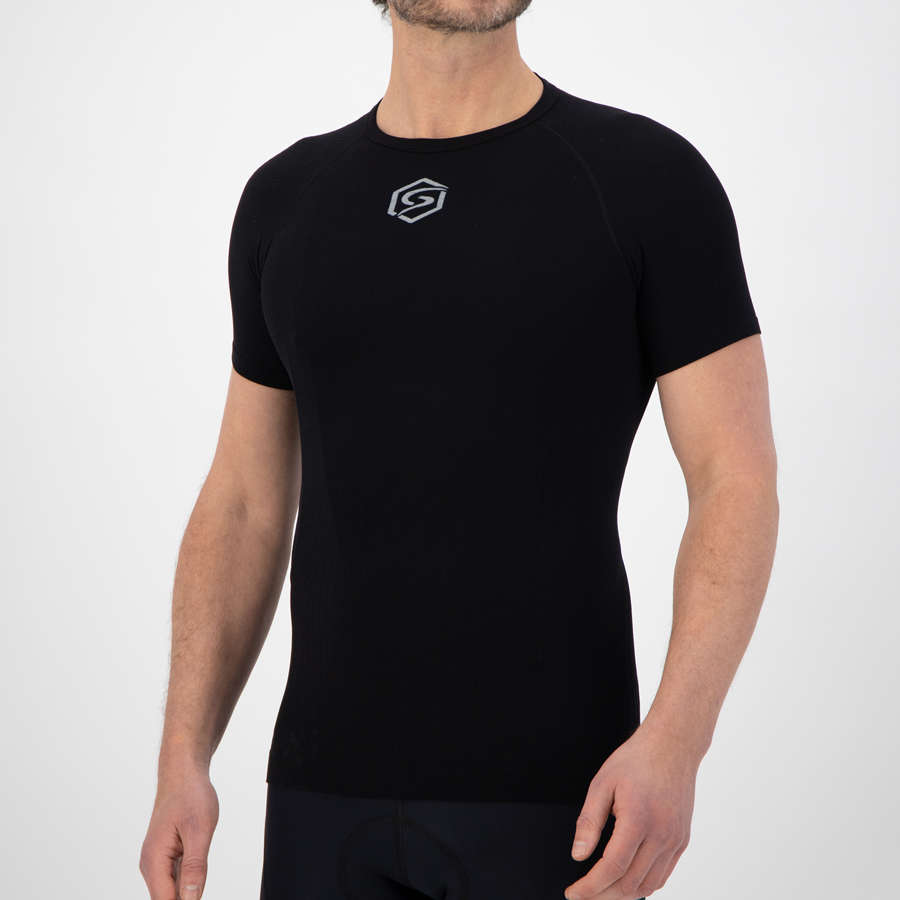 FUTURUM Recycled Ondershirt Korte Mouwen Zwart Heren