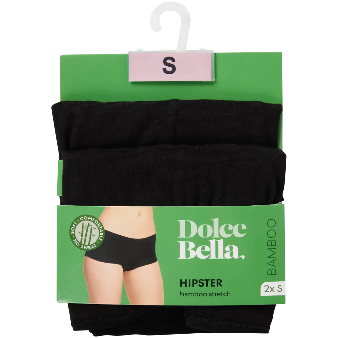 Dolce Bella bamboe hipsters Maten S - XL | 2 stuks