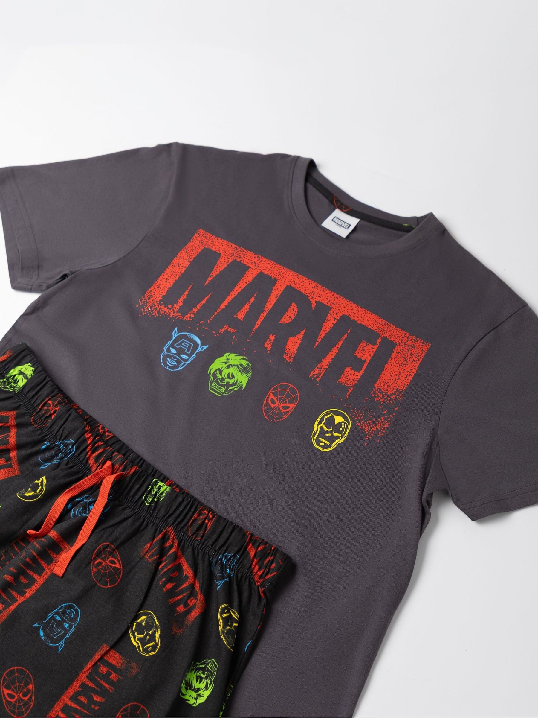 Vanilla Underground Marvel Avengers 100% Cotton Short Sleeve Long Leg Pyjamas Set