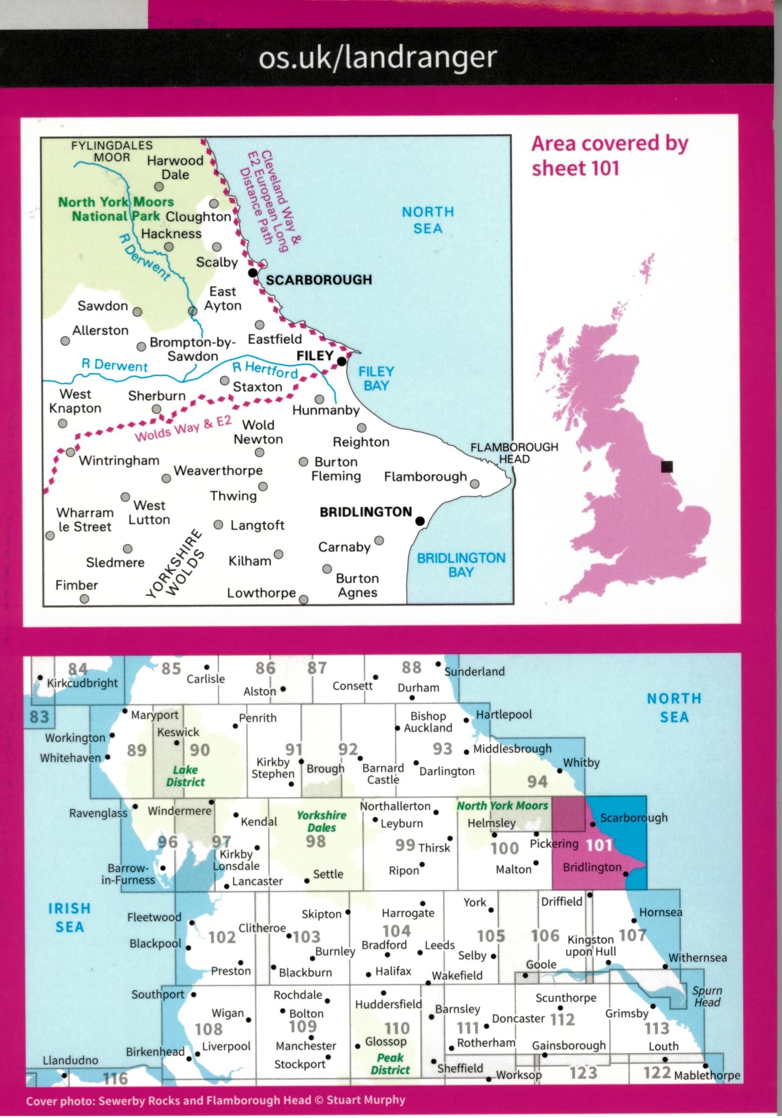 ORDNANCE SURVEY - 101 GB SCARBOROUGH 1 50 000