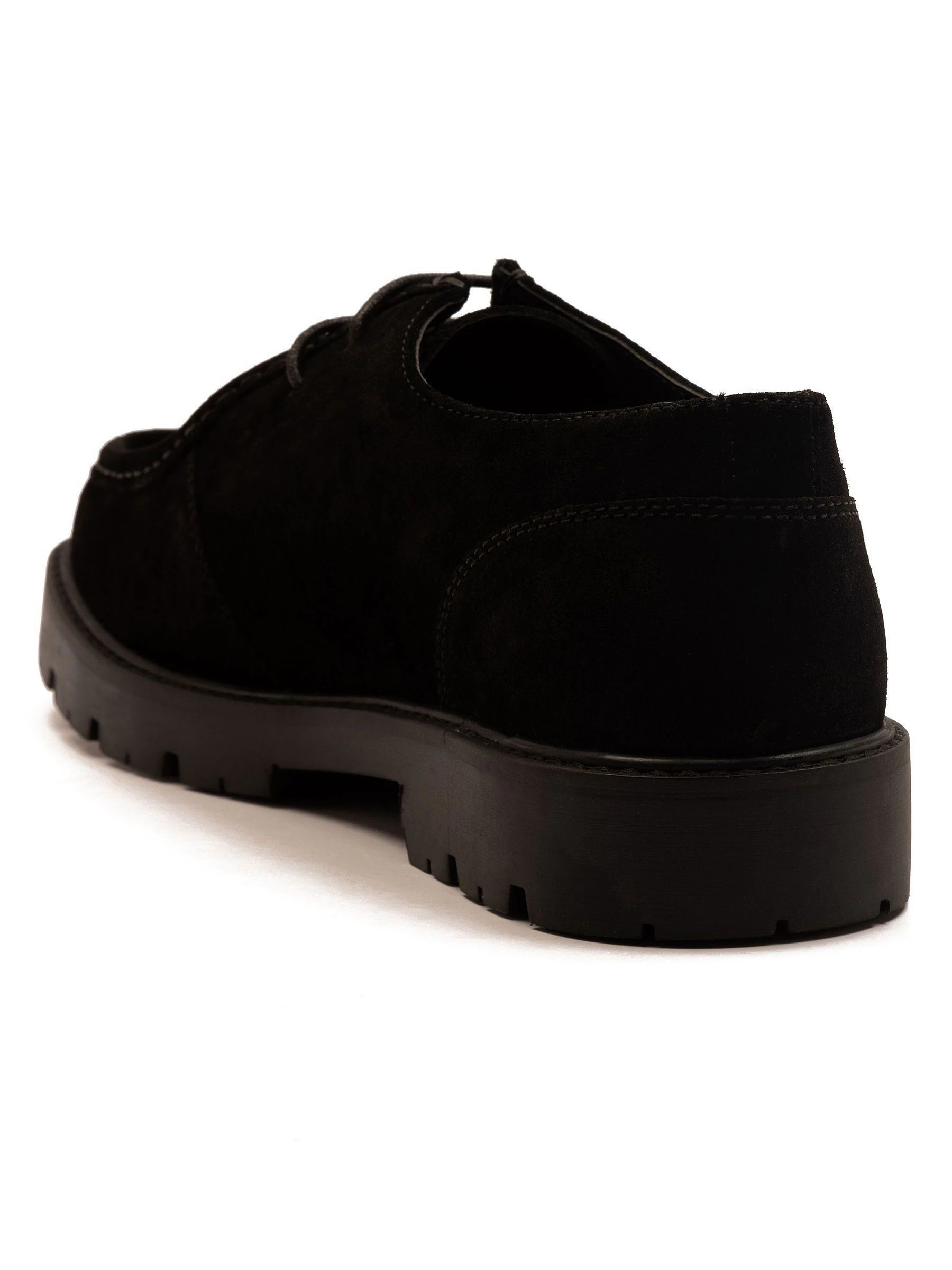 Zwart - Off The Hook Jovi Casual Lace-Up Suede Leather Boat Shoes