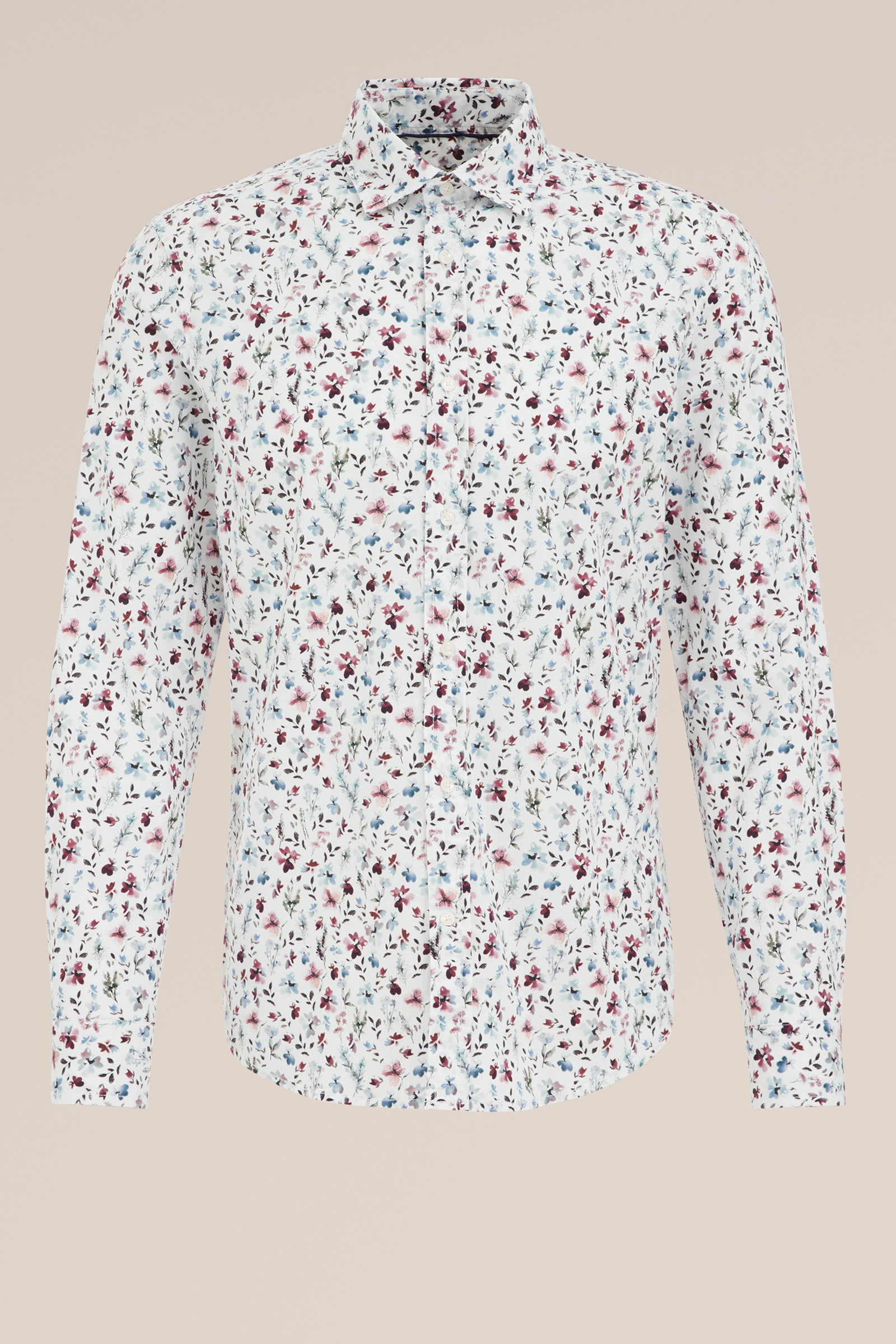 Tall fit poplin overhemd met dessin WE Fashion Multikleur
