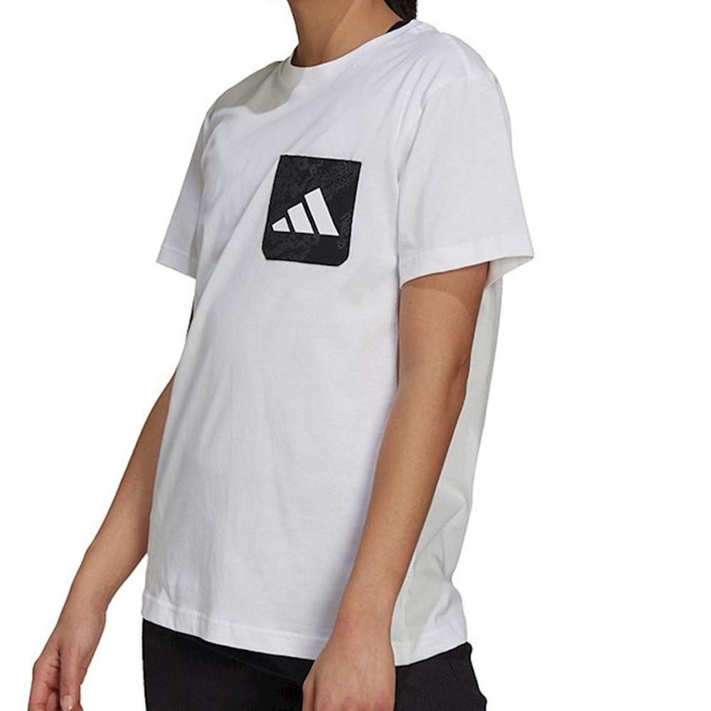 Adidas T-shirt Blanc Femme Adidas Lace Camo Gfx 1