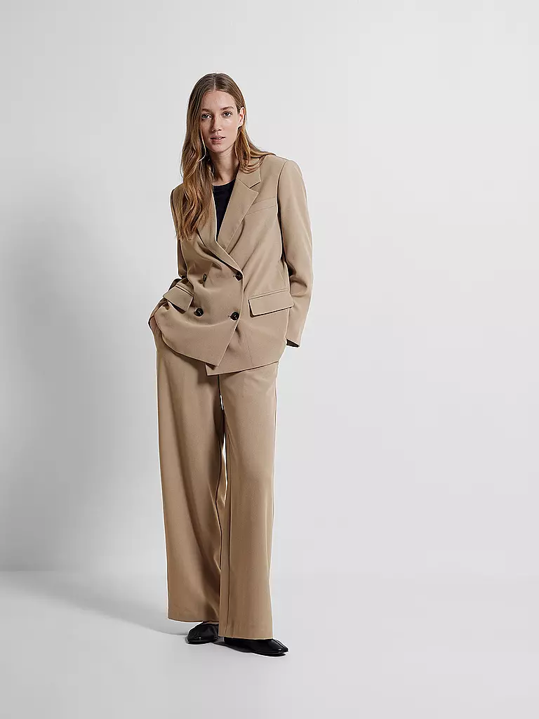 SELECTED FEMME Marlenehose Relaxed Fit SLFTINNI beige
