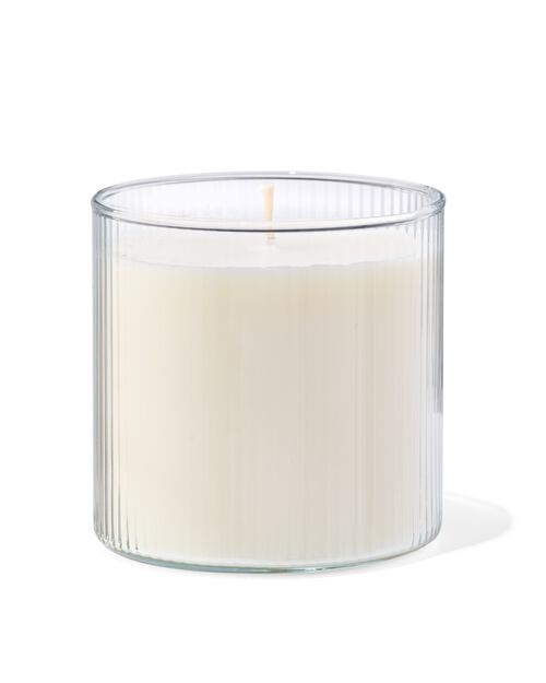 bougie parfumée en verre strié Ø 10 x 10 lin