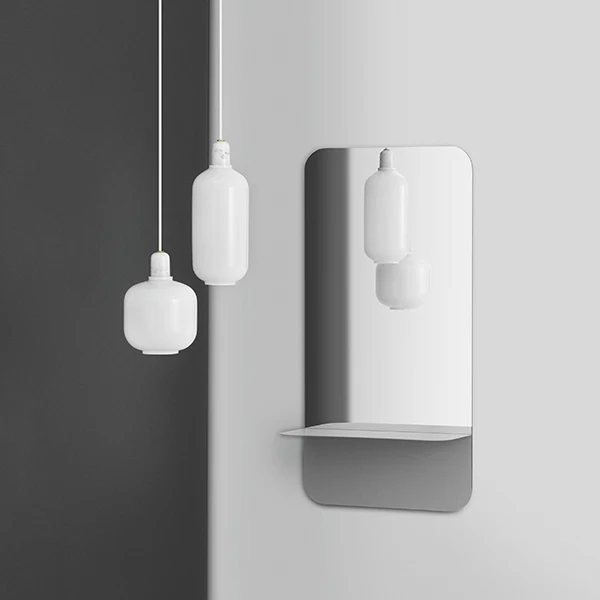 Normann Copenhagen  Amp Lampe, stor - hvid