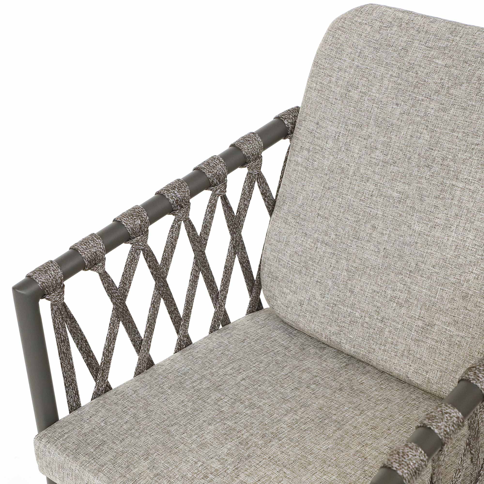 Armsessel 'Kemp' aus Aluminium, anthrazit, grau, B 56 cm, L 59 cm, H 76 cm günstig bestellen