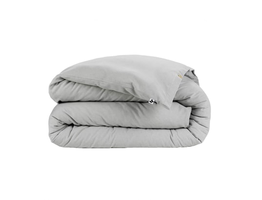 TERRE DE NUIT - Housse de couette flanelle gris 200x200 cm