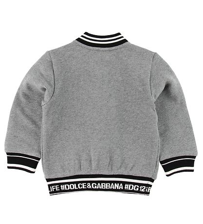 Dolce & Gabbana Cardigan - Sweat - Gråmeleret m. Queen