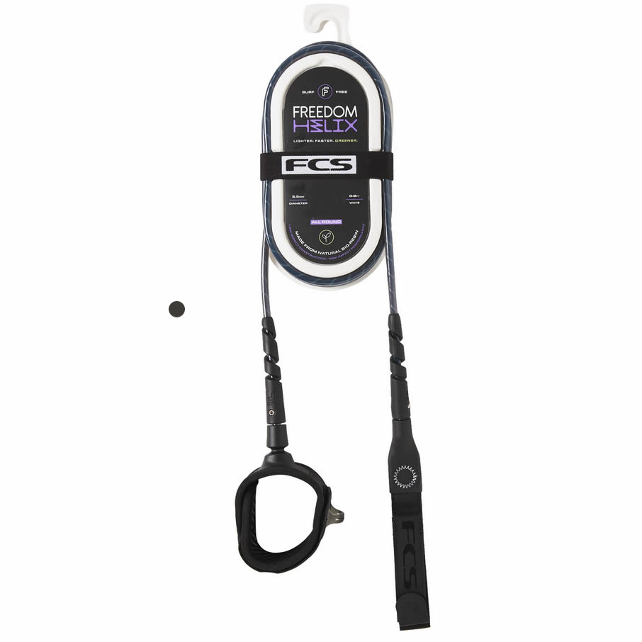 FCS Freedom HELIX leash 6'0 - All Round Natural / Black