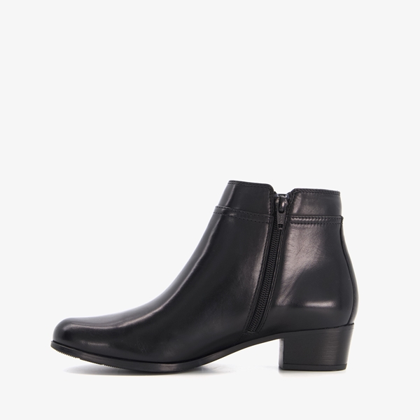 Hush Puppies leren dames enkellaarsjes met hak